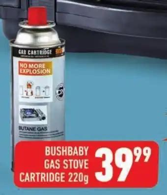 cartridge gas stove bushbaby 220g